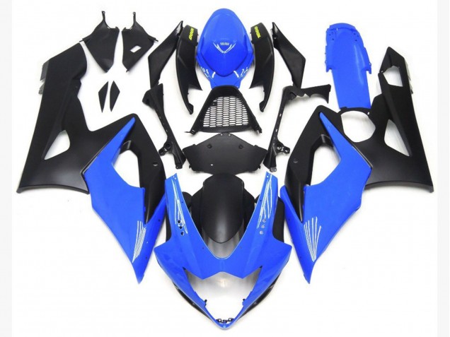 2005-2006 Light Gloss Blue and Matte Black Lowers Suzuki GSXR 1000 Fairings for Sale 2005-2006 Light Gloss Blue and Matte Black Lowers Suzuki GSXR 1000 Fairings for Sale