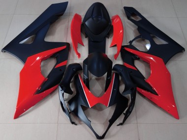 2005-2006 Matte Black & Red Suzuki GSXR 1000 Fairings for Sale
