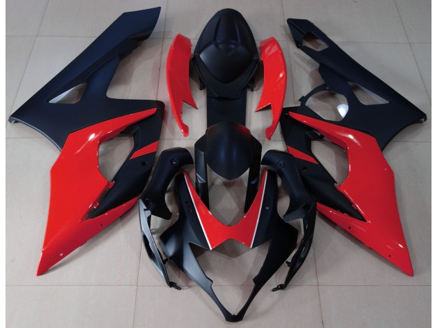 2005-2006 Matte Black & Red Suzuki GSXR 1000 Fairings for Sale