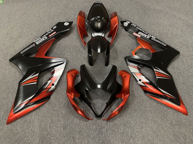 2005-2006 Matte Black and Orange Suzuki GSXR 1000 Fairings for Sale 2005-2006 Matte Black and Orange Suzuki GSXR 1000 Fairings for Sale