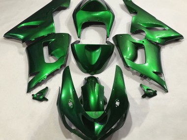 2005-2006 Metallic Green Kawasaki ZX6R Fairings for Sale
