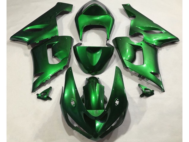 2005-2006 Metallic Green Kawasaki ZX6R Fairings for Sale