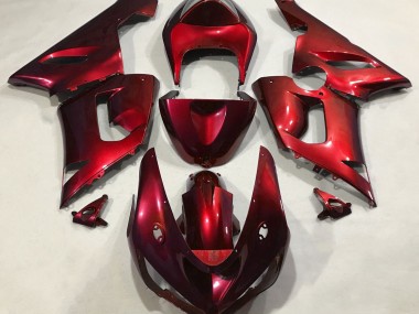2005-2006 Metallic Red Kawasaki ZX6R Fairings for Sale