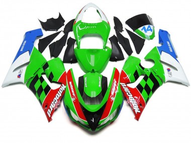 2005-2006 Multi Color Check Kawasaki ZX6R Fairings for Sale