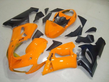 2005-2006 Orange Black Kawasaki ZX6R Fairings for Sale