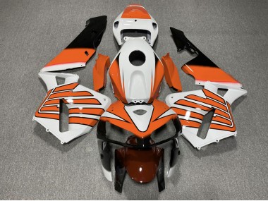 2005-2006 Orange and White Wings Honda CBR600RR Fairings for Sale