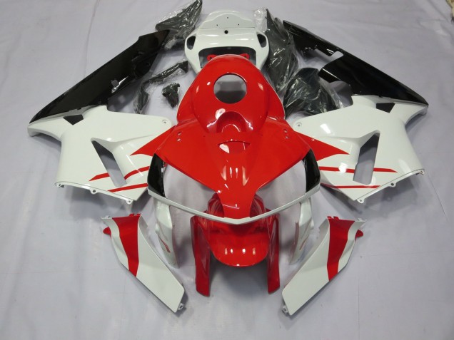 2005-2006 Red and White Style Honda CBR600RR Fairings for Sale 2005-2006 Red and White Style Honda CBR600RR Fairings for Sale