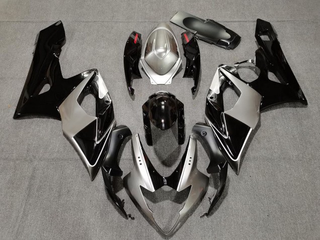 2005-2006 Silver and Black Suzuki GSXR 1000 Fairings for Sale 2005-2006 Silver and Black Suzuki GSXR 1000 Fairings for Sale