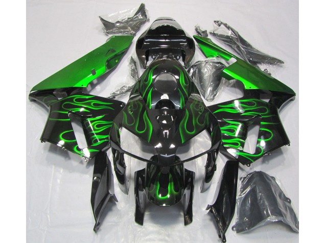 2005-2006 Vibrant Green Flame Honda CBR600RR Fairings for Sale 2005-2006 Vibrant Green Flame Honda CBR600RR Fairings for Sale