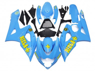 2005-2006 White Blue with Yellow Rizla Suzuki GSXR 1000 Fairings for Sale