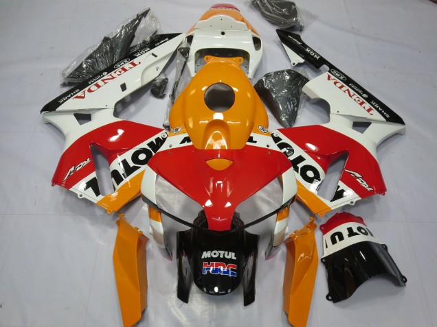 2005-2006 White Repsol Honda CBR600RR Fairings for Sale 2005-2006 White Repsol Honda CBR600RR Fairings for Sale
