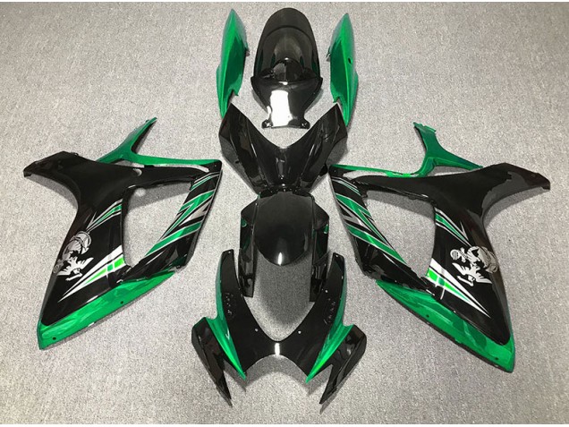 2006-2007 Gloss Green and Black Design Suzuki GSXR 600-750 Fairings for Sale 2006-2007 Gloss Green and Black Design Suzuki GSXR 600-750 Fairings for Sale