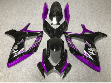 2006-2007 Gloss Purple and Black Design Suzuki GSXR 600-750 Fairings for Sale