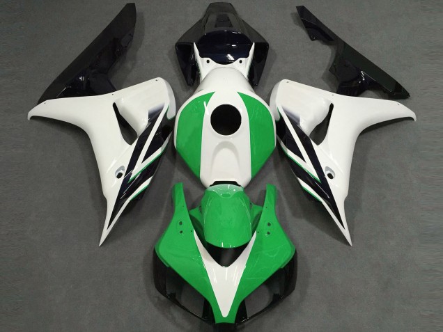 2006-2007 Gloss White Green Black Honda CBR1000RR Fairings for Sale 2006-2007 Gloss White Green Black Honda CBR1000RR Fairings for Sale
