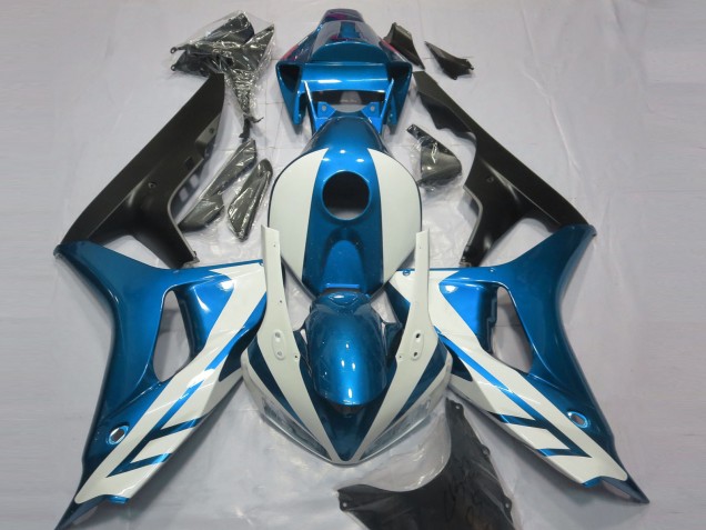 2006-2007 Gloss White and Blue Honda CBR1000RR Fairings for Sale 2006-2007 Gloss White and Blue Honda CBR1000RR Fairings for Sale