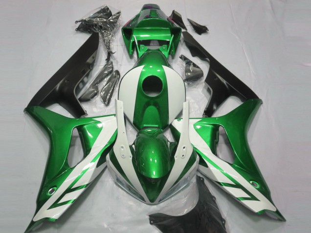 2006-2007 Gloss White and Green Honda CBR1000RR Fairings for Sale 2006-2007 Gloss White and Green Honda CBR1000RR Fairings for Sale