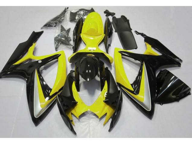 2006-2007 Gloss Yellow Debadged Suzuki GSXR 600-750 Fairings for Sale