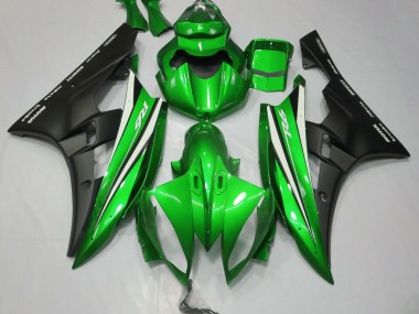 2006-2007 Green Black and White Yamaha R6 Fairings for Sale