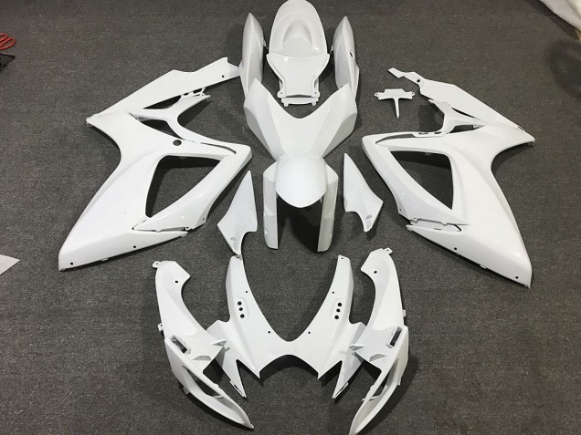 2006-2007 Matte White Suzuki GSXR 600-750 Fairings for Sale 2006-2007 Matte White Suzuki GSXR 600-750 Fairings for Sale