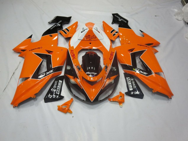 2006-2007 Orange Black Kawasaki ZX10R Fairings for Sale 2006-2007 Orange Black Kawasaki ZX10R Fairings for Sale