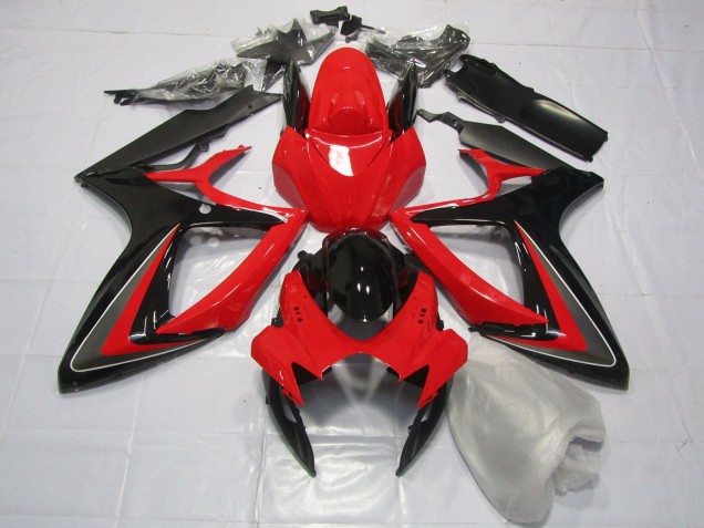 2006-2007 Red Black and Grey Suzuki GSXR 600-750 Fairings for Sale 2006-2007 Red Black and Grey Suzuki GSXR 600-750 Fairings for Sale
