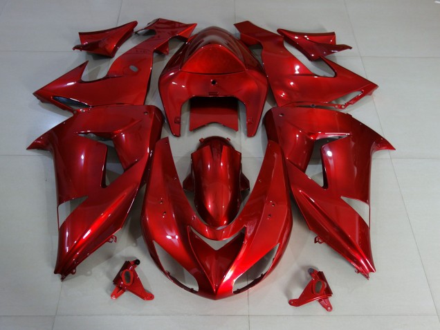 2006-2007 Red Deep Gloss Kawasaki ZX10R Fairings for Sale 2006-2007 Red Deep Gloss Kawasaki ZX10R Fairings for Sale