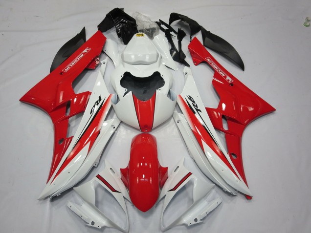 2006-2007 Red White OEM Style Yamaha R6 Fairings for Sale