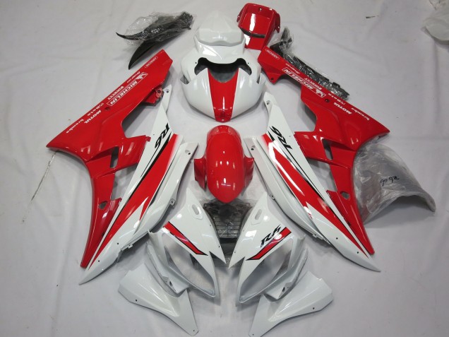 2006-2007 Red White Style Design Yamaha R6 Fairings for Sale