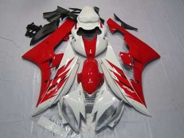 2006-2007 Red and White Style Yamaha R6 Fairings for Sale
