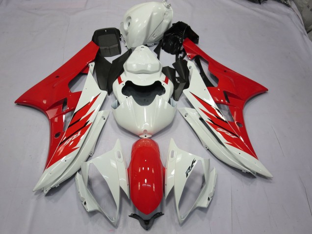 2006-2007 Red and White Yamaha R6 Fairings for Sale 2006-2007 Red and White Yamaha R6 Fairings for Sale