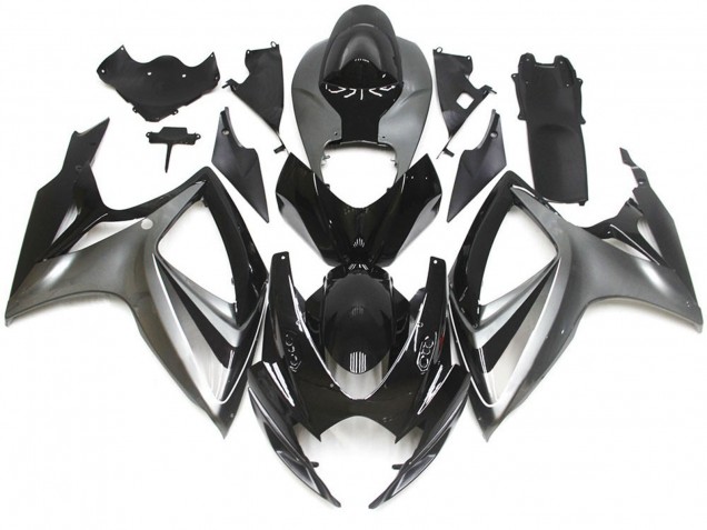 2006-2007 Silver and Black Special OEM Style Suzuki GSXR 600-750 Fairings for Sale