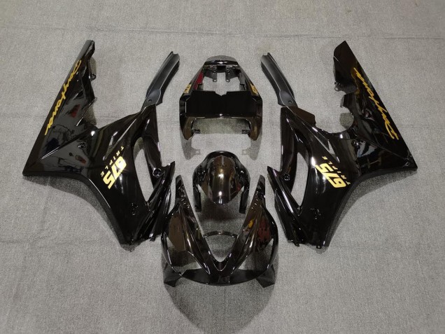 2006-2008 Gloss Black & Gold Triumph Daytona 675 Fairings for Sale 2006-2008 Gloss Black & Gold Triumph Daytona 675 Fairings for Sale