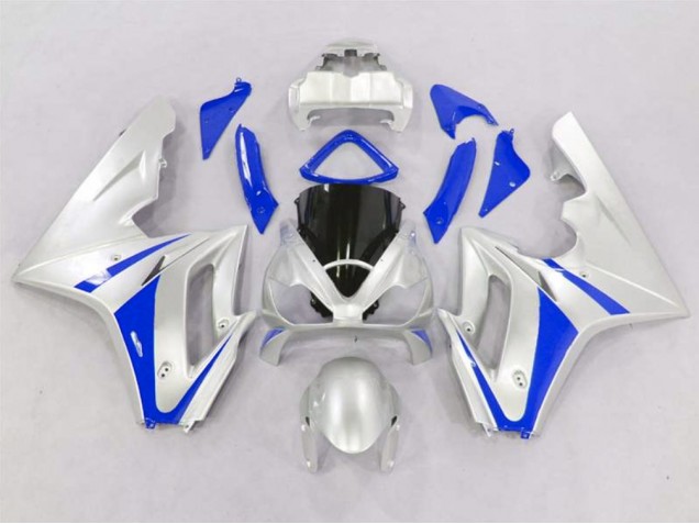 2006-2008 Silver and Blue Triumph Daytona 675 Fairings for Sale 2006-2008 Silver and Blue Triumph Daytona 675 Fairings for Sale