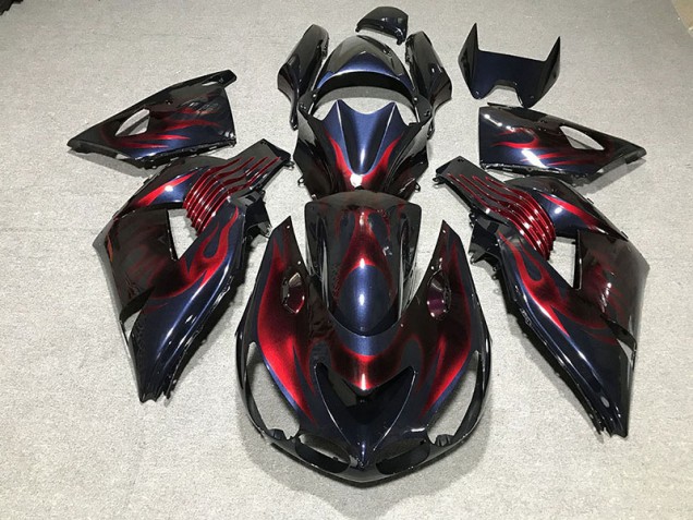 2006-2011 Flame Kawasaki ZX14R Fairings for Sale 2006-2011 Flame Kawasaki ZX14R Fairings for Sale
