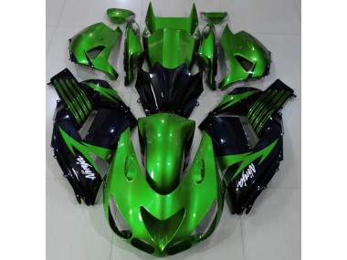 2006-2011 Gloss Green and Black Kawasaki ZX14R Fairings for Sale