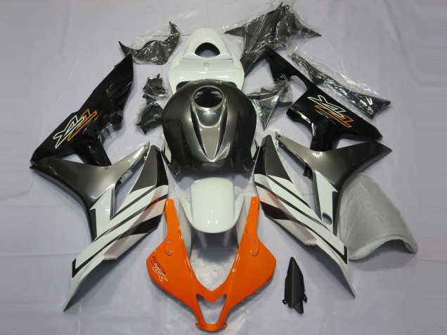 2007-2008 Black Grey and Orange Honda CBR600RR Fairings for Sale 2007-2008 Black Grey and Orange Honda CBR600RR Fairings for Sale