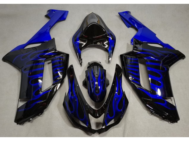 2007-2008 Blue Flame Kawasaki ZX6R Fairings for Sale 2007-2008 Blue Flame Kawasaki ZX6R Fairings for Sale