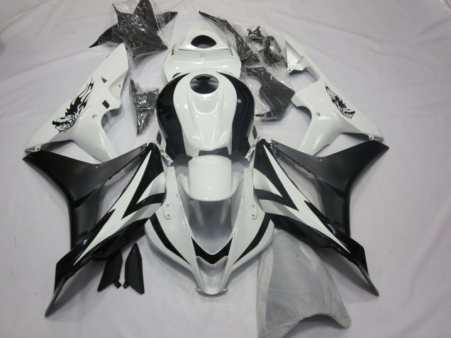 2007-2008 Custom OEM Style White and Black Honda CBR600RR Fairings for Sale 2007-2008 Custom OEM Style White and Black Honda CBR600RR Fairings for Sale