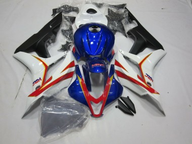 2007-2008 Deep Blue White and Red HRC Honda CBR600RR Fairings for Sale
