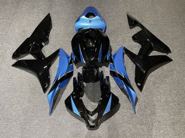 2007-2008 Gloss Black & Light Blue Honda CBR600RR Fairings for Sale