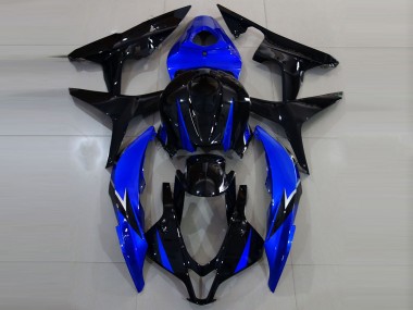 2007-2008 Gloss Black and Blue Honda CBR600RR Fairings for Sale
