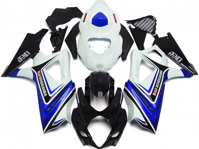 2007-2008 Gloss Blue with White and black OEM Style Suzuki GSXR 1000 Fairings for Sale 2007-2008 Gloss Blue with White and black OEM Style Suzuki GSXR 1000 Fairings for Sale