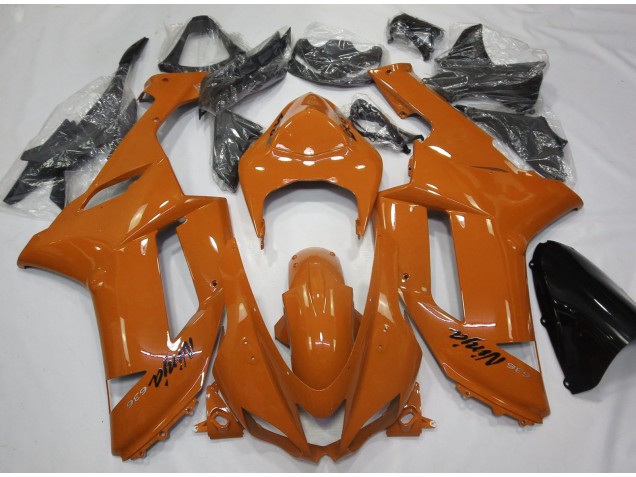 2007-2008 Gloss Orange Kawasaki ZX6R Fairings for Sale 2007-2008 Gloss Orange Kawasaki ZX6R Fairings for Sale