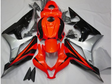 2007-2008 Gloss Red Silver and Black Honda CBR600RR Fairings for Sale
