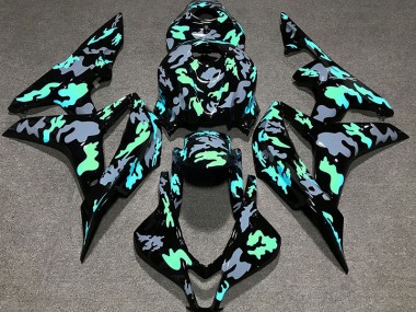2007-2008 Green and Gray Camouflage Honda CBR600RR Fairings for Sale
