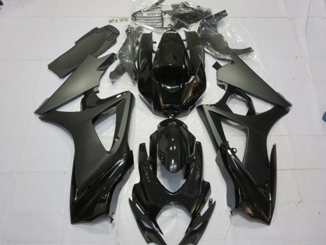 2007-2008 Matte Black Gloss Black Suzuki GSXR 1000 Fairings for Sale 2007-2008 Matte Black Gloss Black Suzuki GSXR 1000 Fairings for Sale