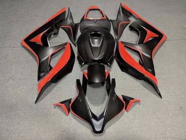 2007-2008 Matte Black & Red Honda CBR600RR Fairings for Sale