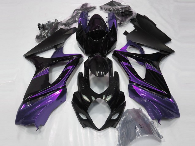 2007-2008 Mood Purple and Gloss Black Suzuki GSXR 1000 Fairings for Sale 2007-2008 Mood Purple and Gloss Black Suzuki GSXR 1000 Fairings for Sale
