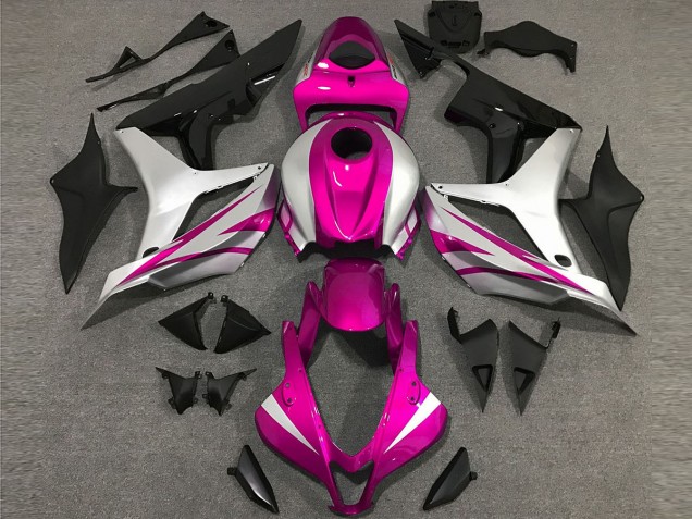 2007-2008 Pink and Silver OEM Style Honda CBR600RR Fairings for Sale 2007-2008 Pink and Silver OEM Style Honda CBR600RR Fairings for Sale