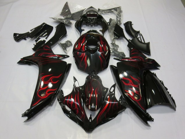 2007-2008 Red Flame Yamaha R1 Fairings for Sale